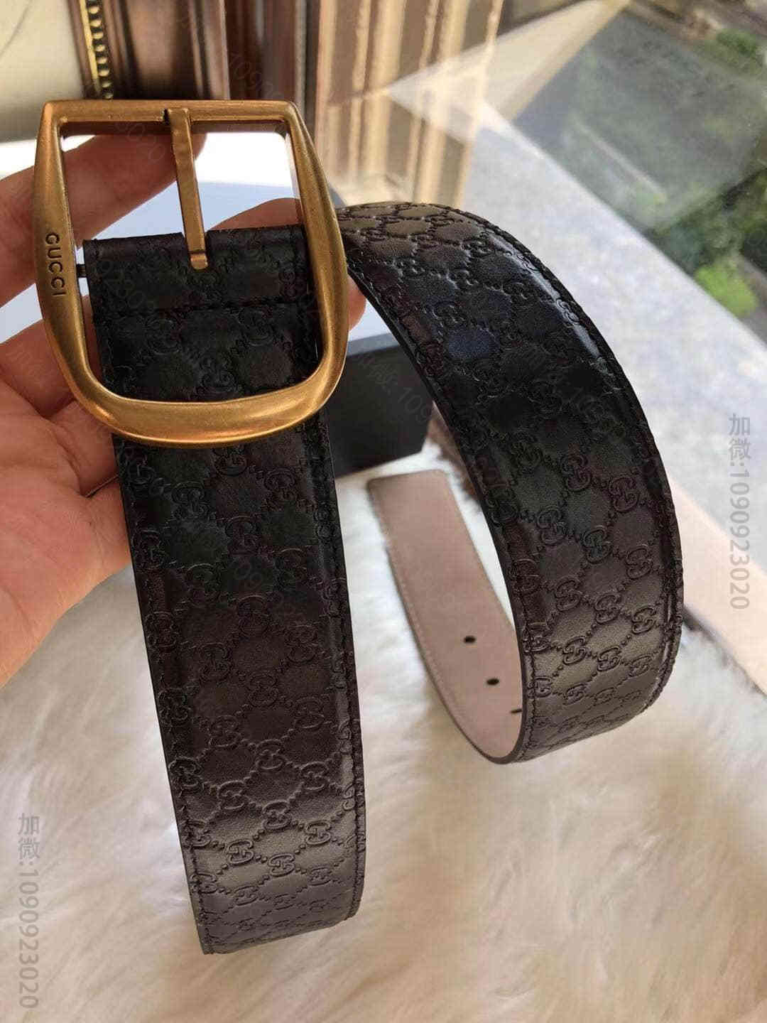 专柜男士压纹logo针式复古金属腰带