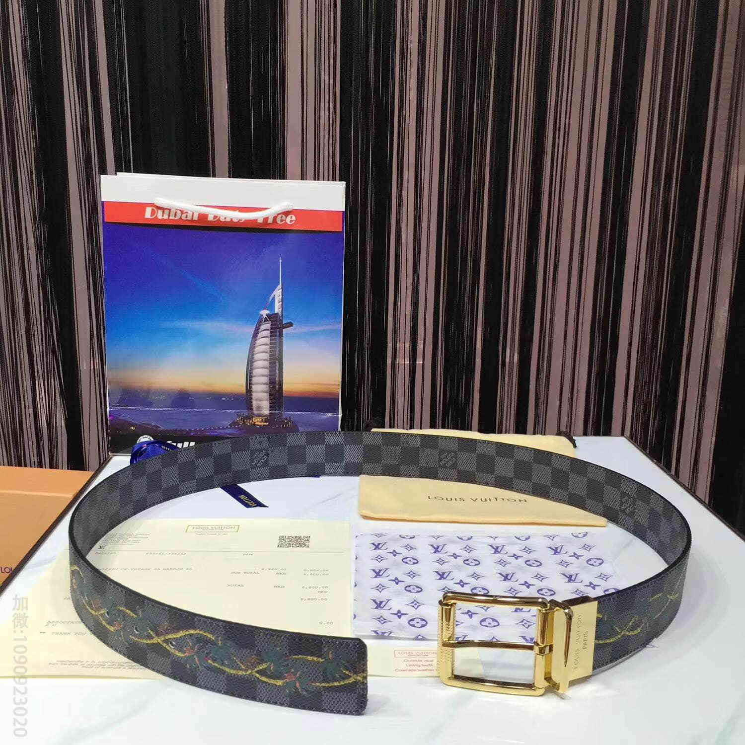 LOUIS VUITTON路易威登2023 格纹印花双面腰带 M0020S