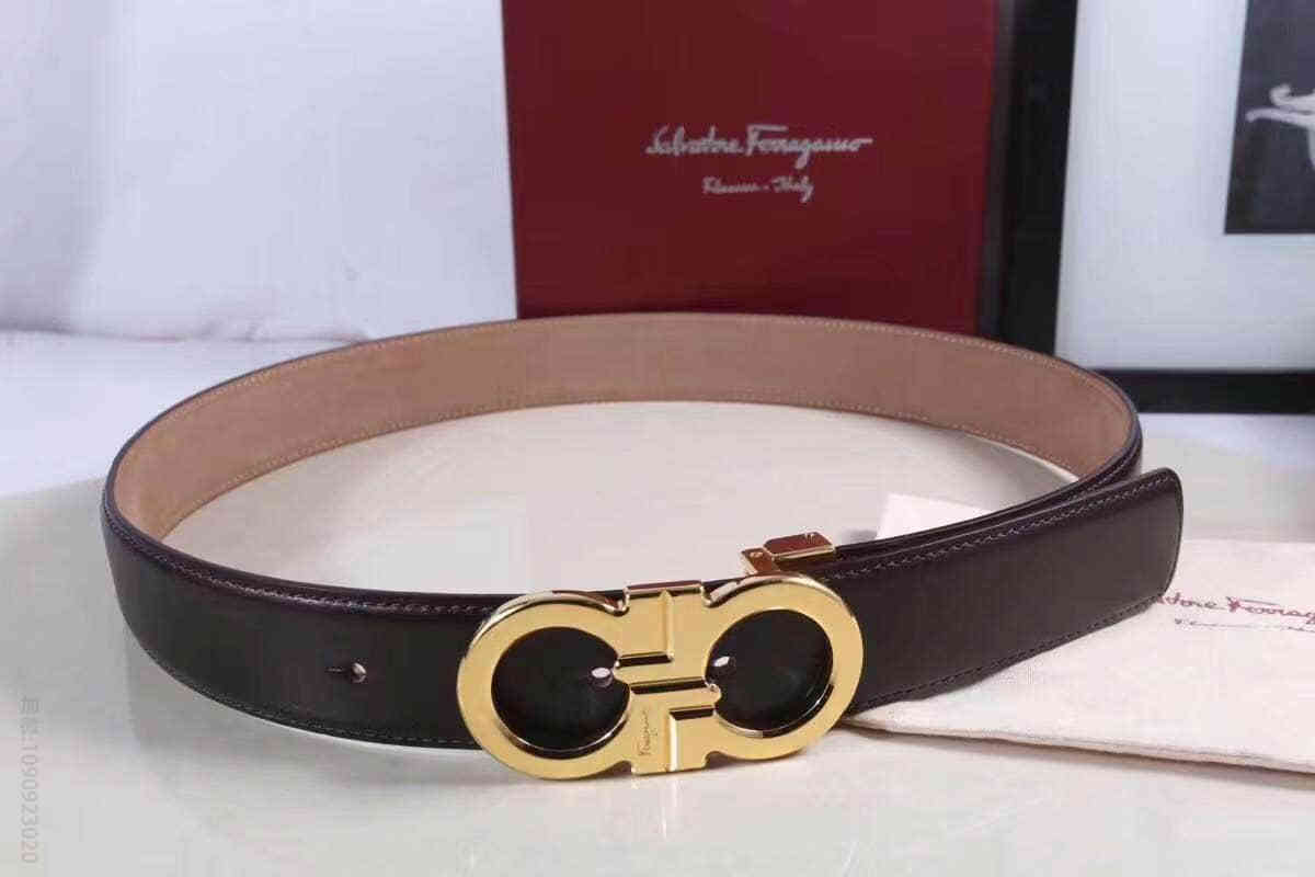 SalvatoreFerragamo菲拉格慕精致双圈夹扣2023最新款男士腰带