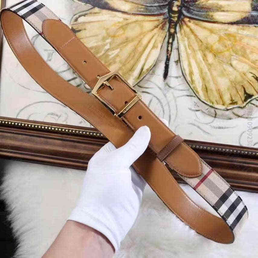 BURBERRY巴宝莉 精致旋转针式扣头 2023最新款男士腰带