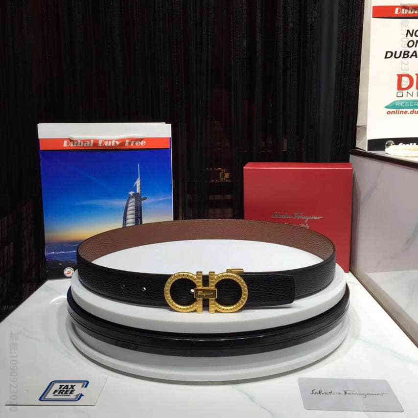 Ferragamo菲拉格慕双面原版进口小牛皮2023最新款男士腰带