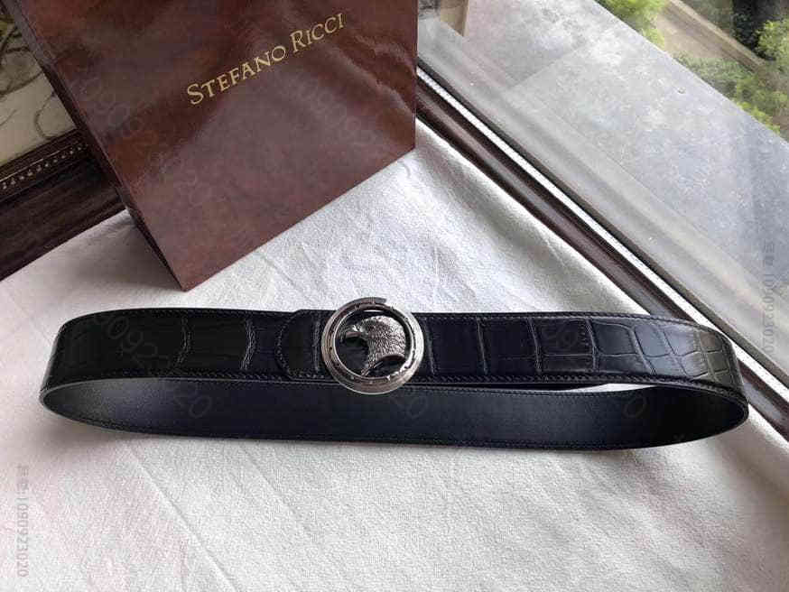 StefanoRicci（史蒂芬)精钢鹰头挂扣2023最新款男士腰带