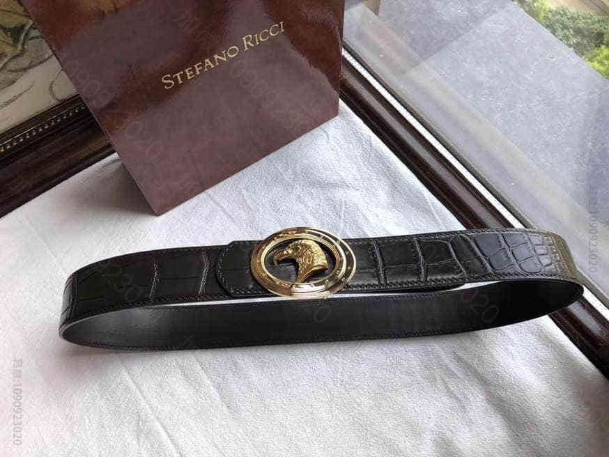 StefanoRicci（史蒂芬)精钢鹰头挂扣2023最新款男士腰带