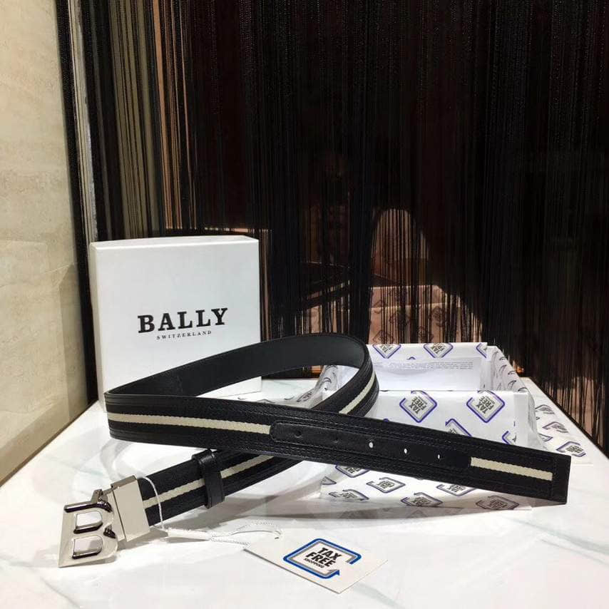 BALLY巴利采用棉质混搭面料进行全新演绎2023最新款男士腰带