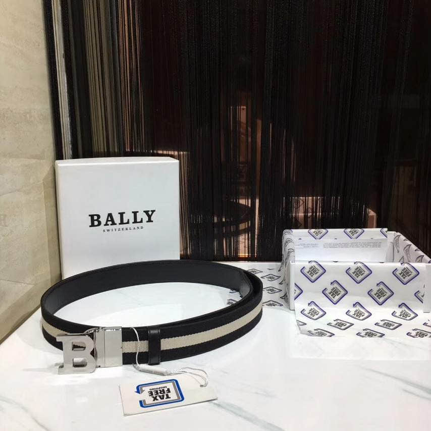 BALLY巴利采用棉质混搭面料进行全新演绎2023最新款男士腰带