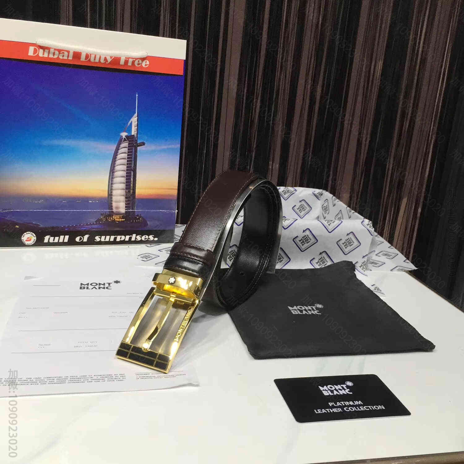 MONTBLANC万宝龙皮带可自行裁剪2023最新款男士腰带 万宝龙男士皮带 