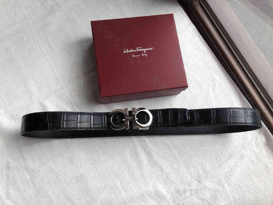 SalvatoreFerragamo菲拉格慕进口牛皮精仿鳄鱼皮2023最新款...