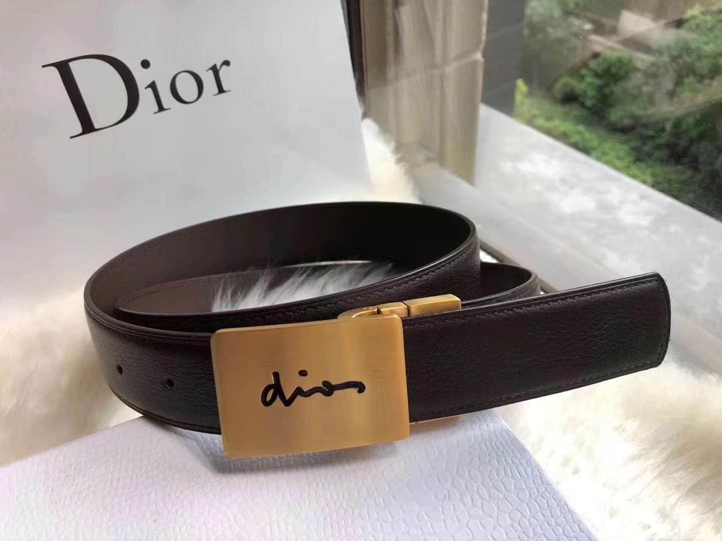 迪奥Dior 2023春夏新款男款腰带宽度3.5CM