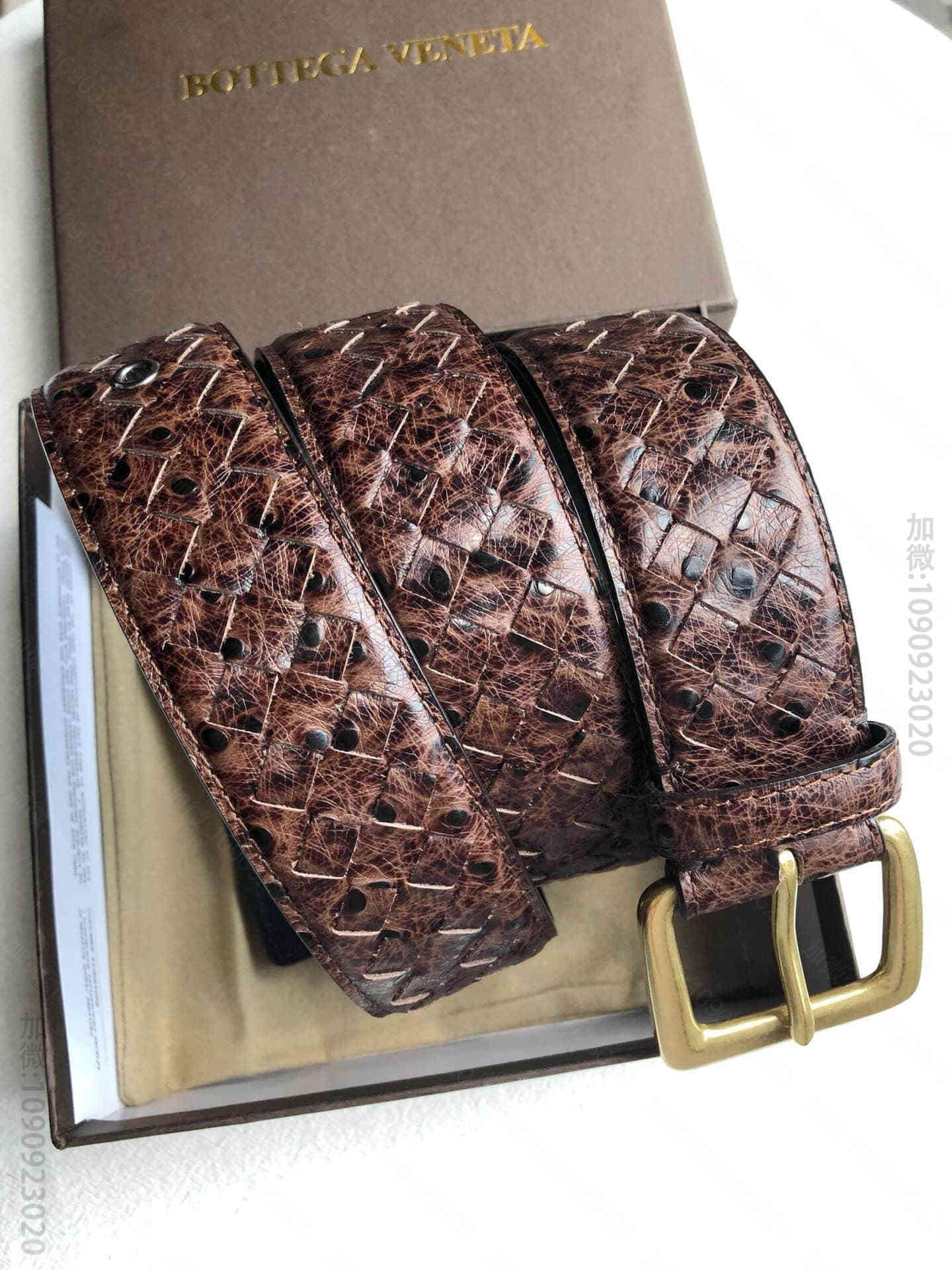 MadeinItaly葆蝶家Bottega.Veneta3.8CM复古针扣腰...