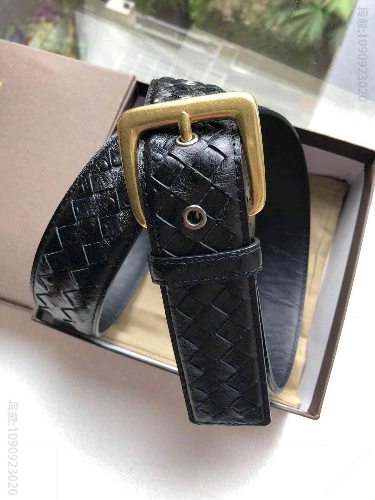 MadeinItaly葆蝶家Bottega.Veneta3.8CM复古针扣腰带