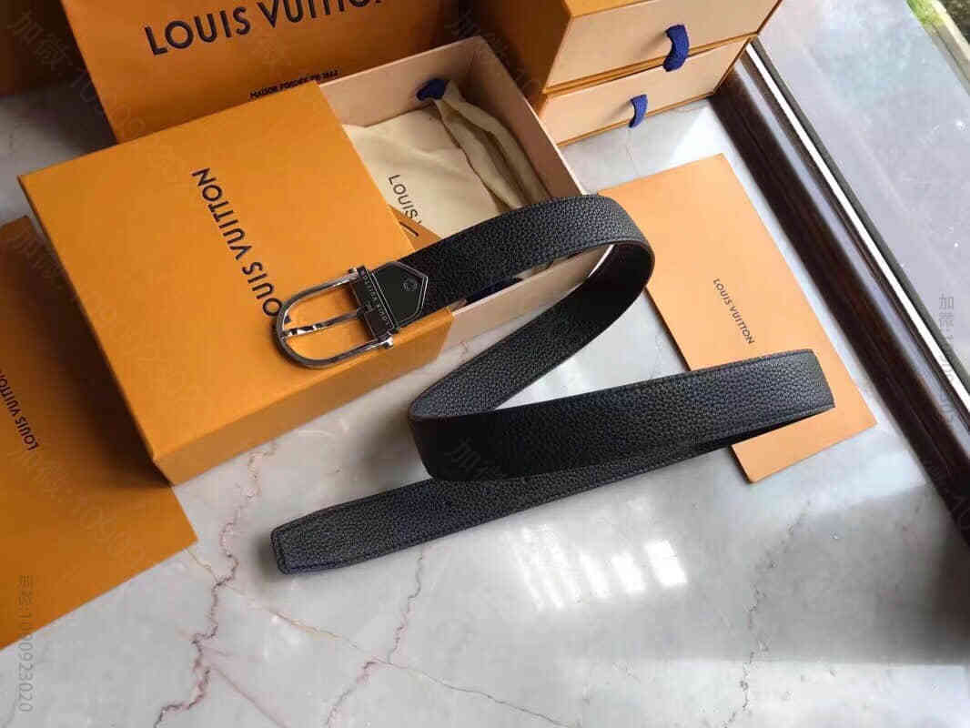Louis Vuitton路易威登 纯钢精致针式扣头男士腰带宽度3.5CM