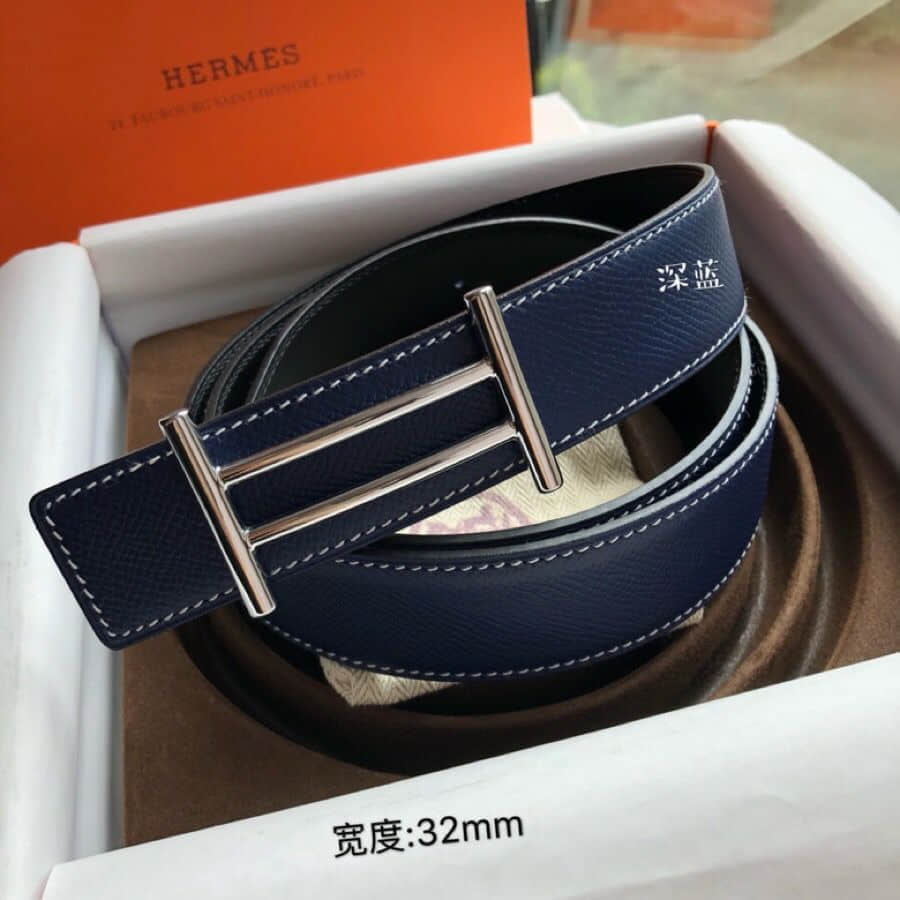 Hermes爱马仕最夯骑士腰带扣手掌纹原版皮3.2CM