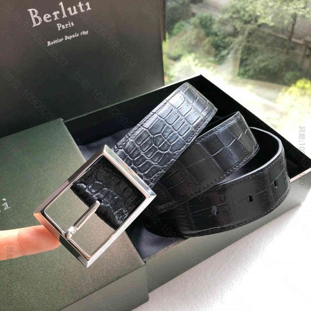 Berluti伯鲁提《又译:伯尔鲁蒂》35mm真鳄鱼无拼接腰带