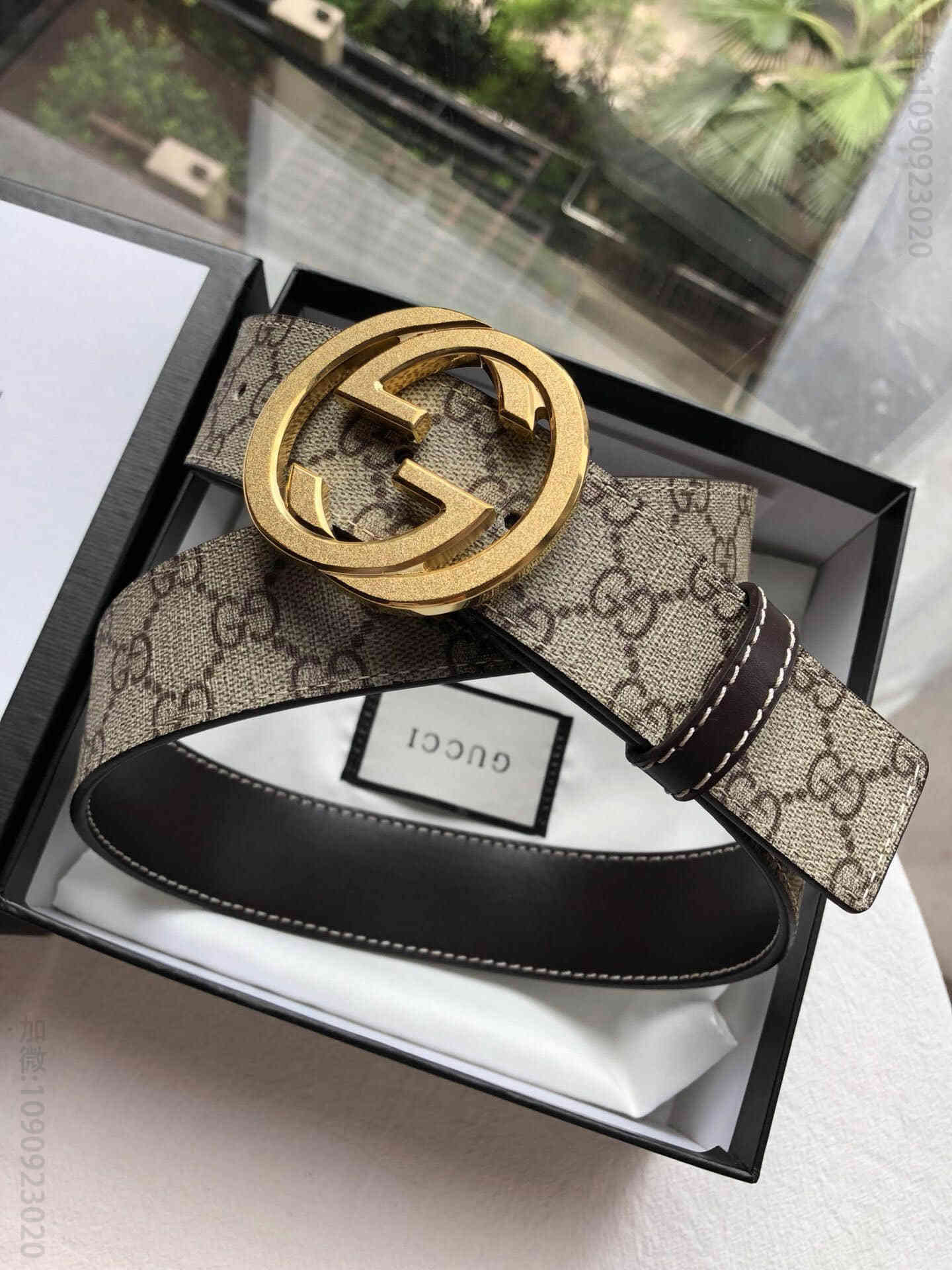 男士PVC配皮双G精钢滚砂金属扣38mm 