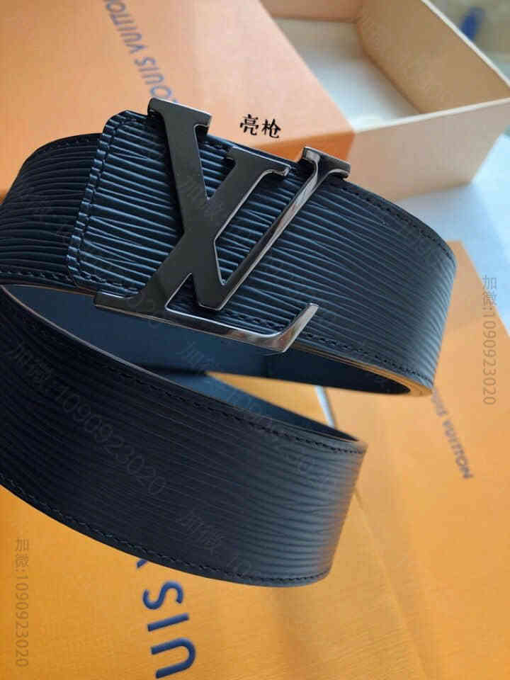 路易威登 原单品质LV Initiales. 40mm黑色水波纹腰带 奢品LV腰带 M48027 
