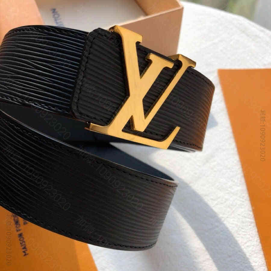 路易威登 原单品质LV Initiales. 40mm黑色水波纹腰带