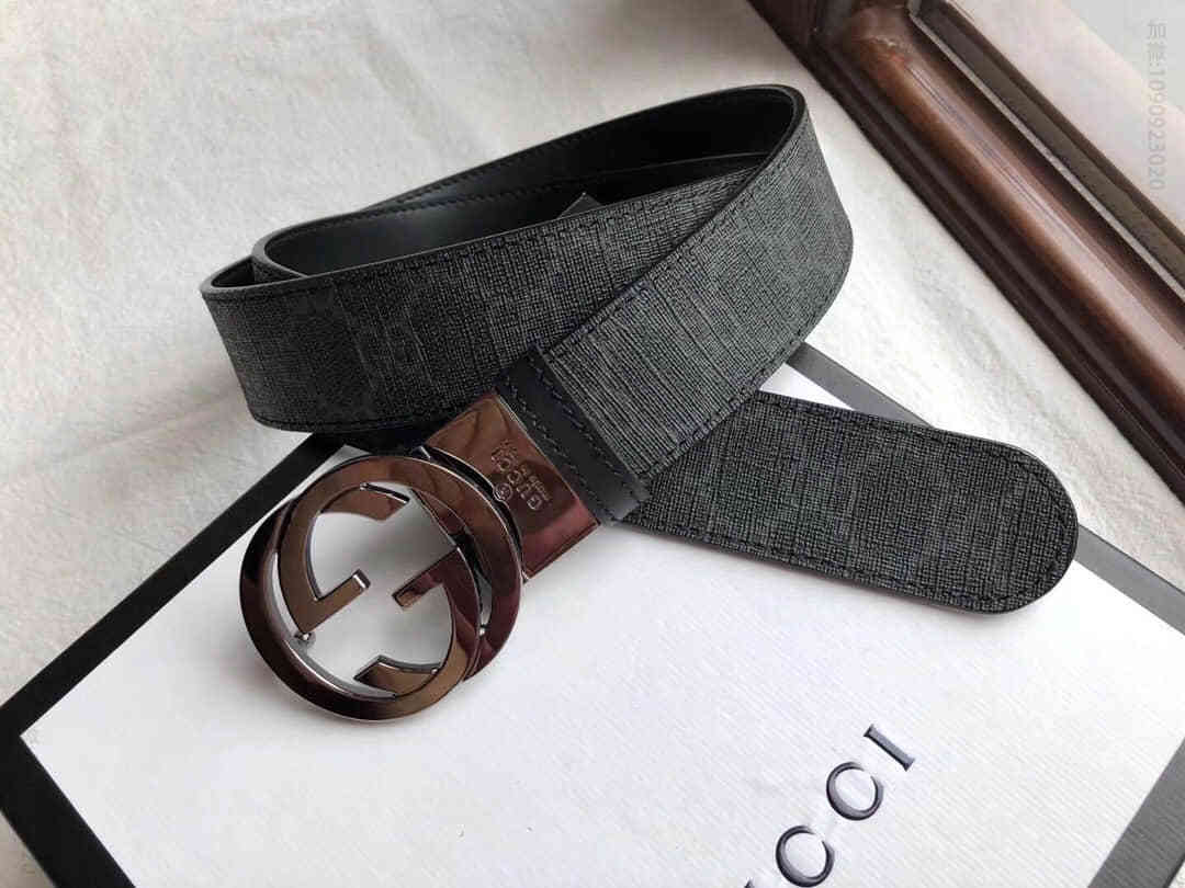 2023专柜款双G旋转五金PVC腰带3.5CM