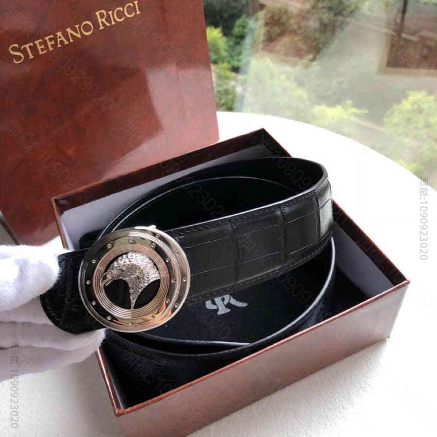 StefanoRicci（史蒂芬劳.尼治)尼罗鳄鱼无拼接腰带