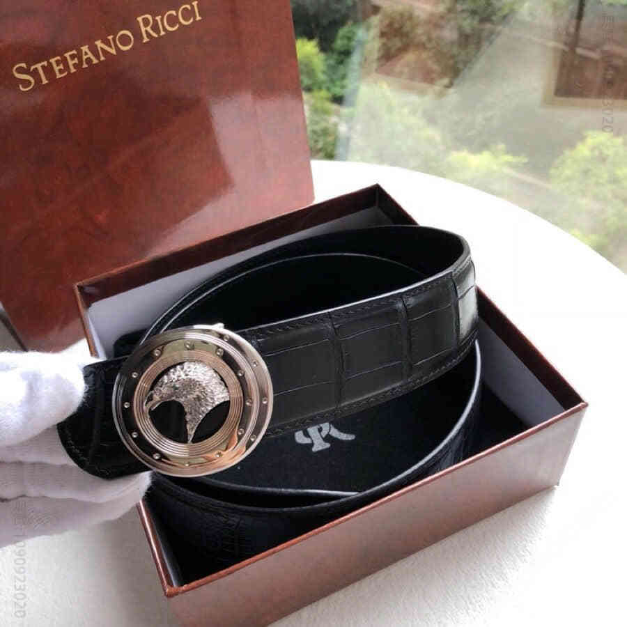 史蒂芬男款腰带 StefanoRicci（史蒂芬劳.尼治)尼罗鳄鱼无拼接腰带