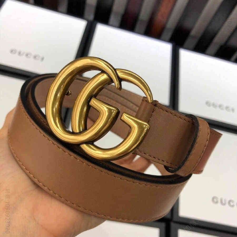 牛皮GG复古做旧金属扣女款腰带3.0CM