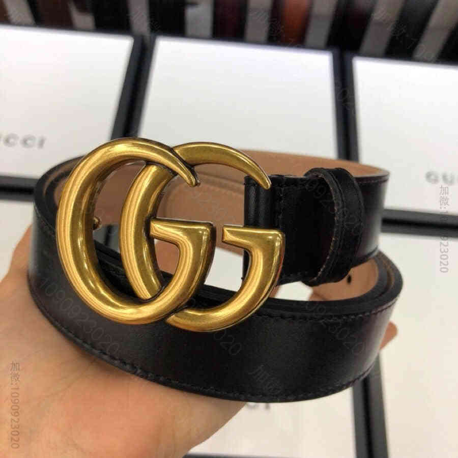 牛皮GG复古做旧金属扣女款腰带3.0CM