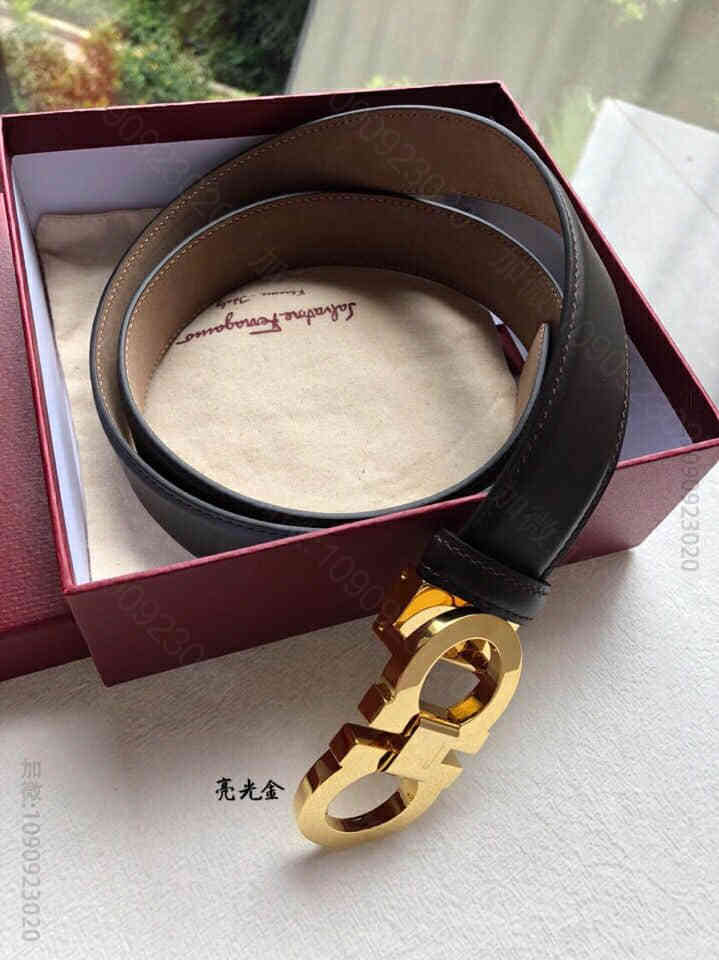 精品菲拉格慕男士腰带 Salvatore Ferragamo 菲拉格慕男士进口牛皮配金属板扣腰带 F49304 