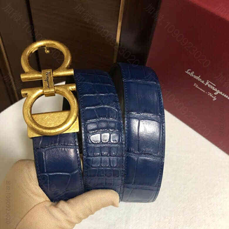 SalvatoreFerragamo菲拉格慕男士3.5CM精致复古金属夹扣，...