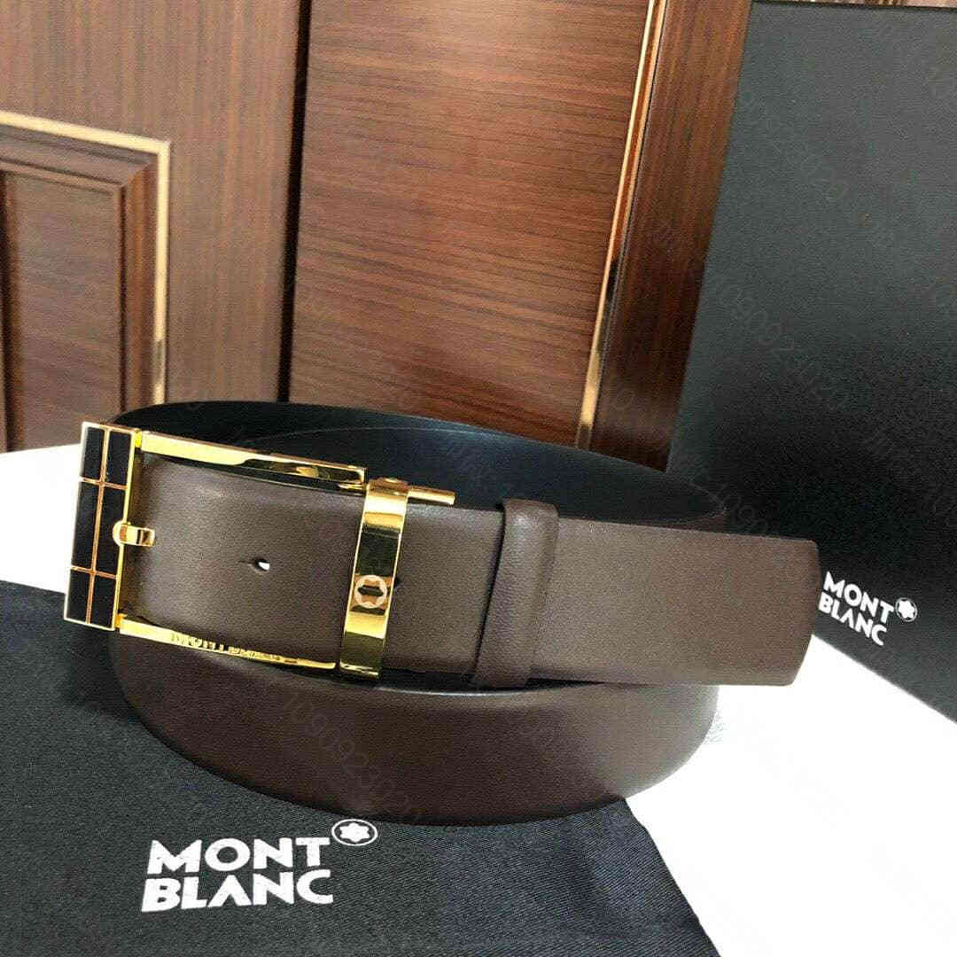 高仿万宝龙男士皮带 万宝龙皮带批发 Montblanc万宝龙(德国)精致滴胶针式金属扣男士腰带 