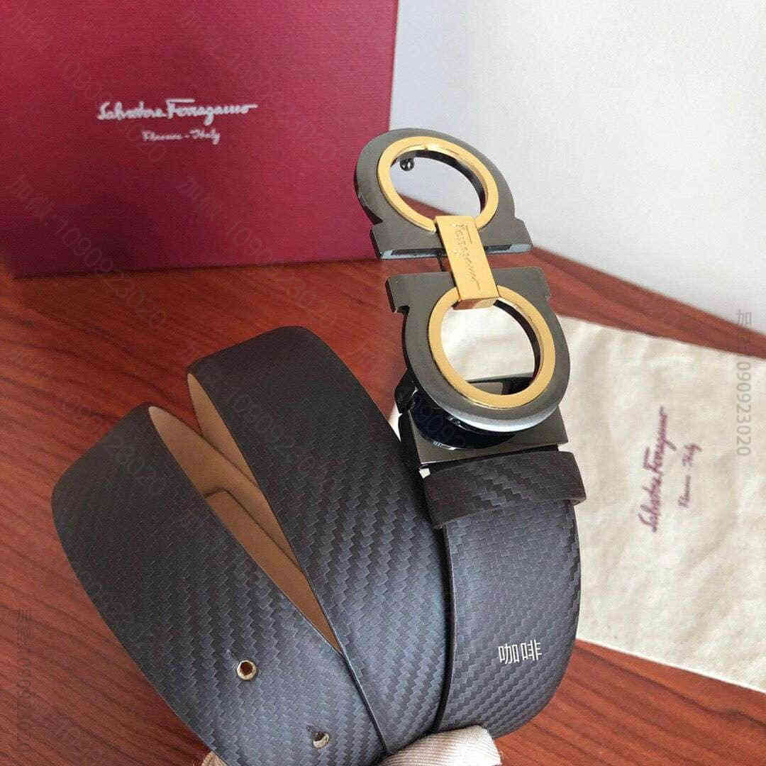 SalvatoreFerragamo菲拉格慕男士3.5CM精钢间色双圈金属夹...