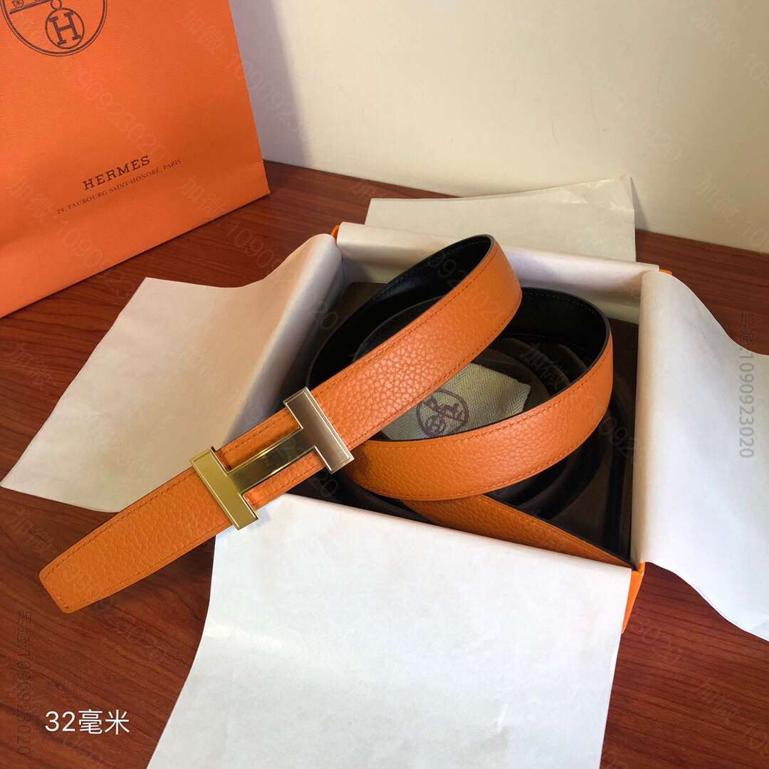 Hermes /爱马仕 Quizz皮带扣&双面皮腰带32毫米