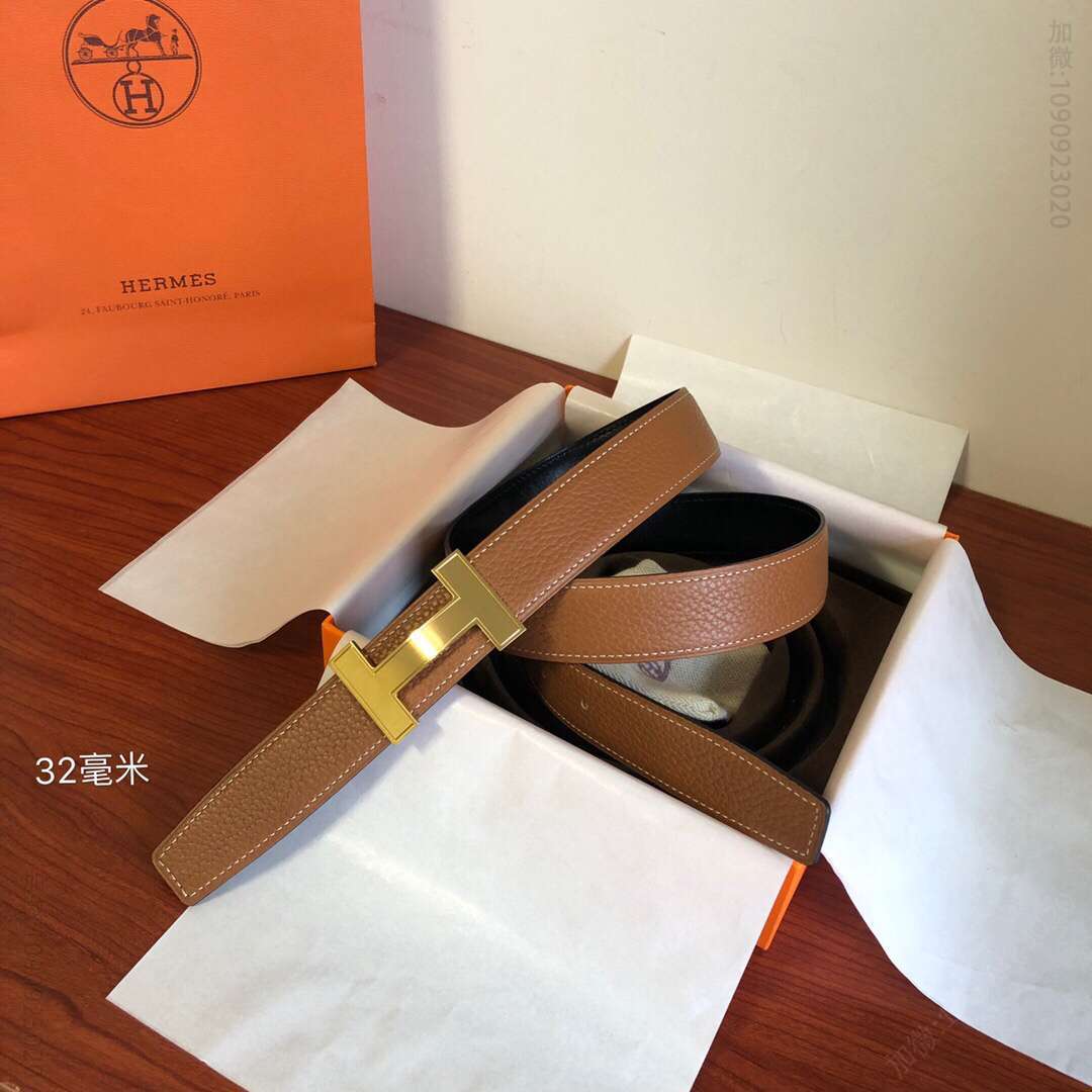 Hermes /爱马仕 Quizz皮带扣&双面皮腰带32毫米