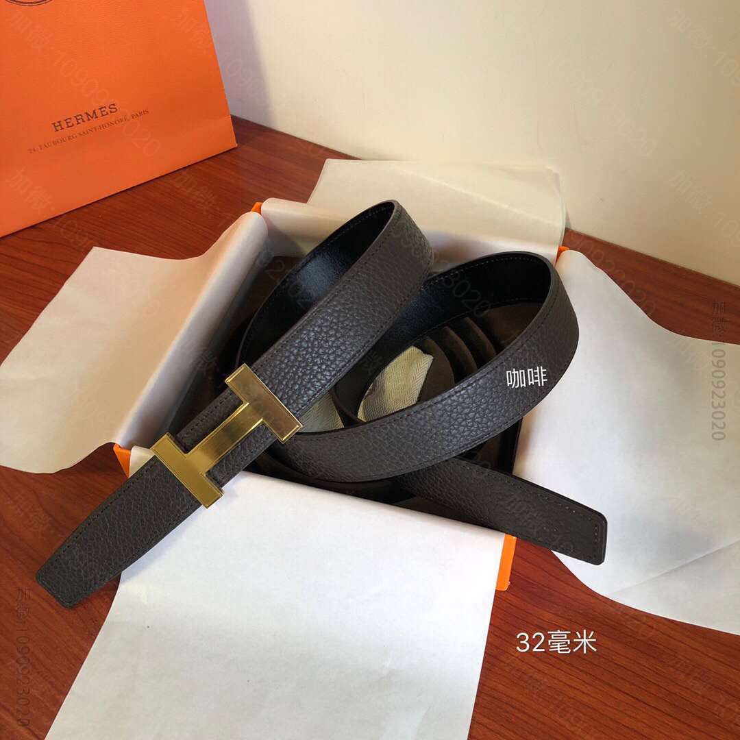 Hermes /爱马仕 Quizz皮带扣&双面皮腰带32毫米