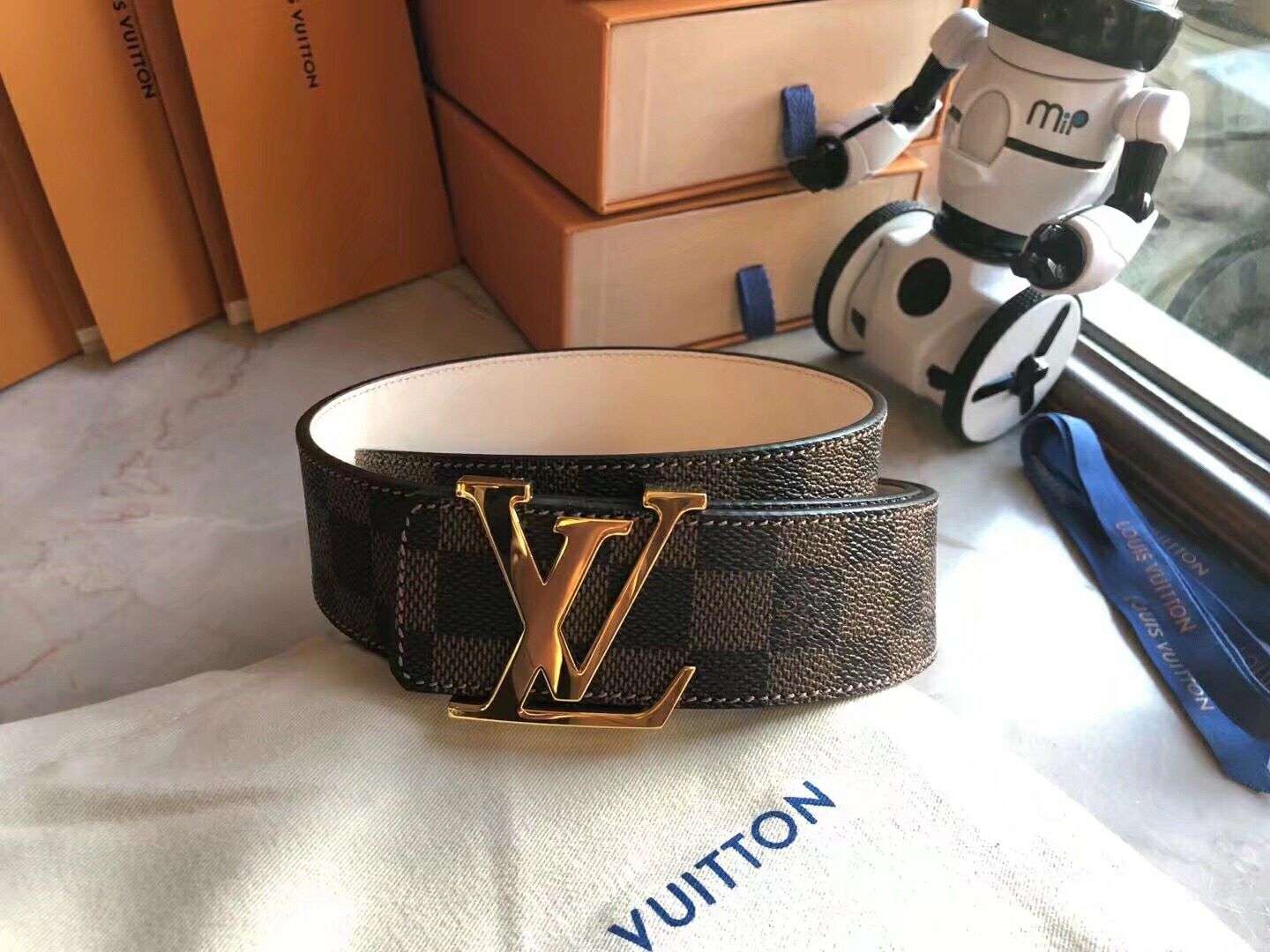 原单LV男士腰带 Louis Vuitton路易威登 专柜款原版品质男士3.8腰带 原单LV腰带 M52117 