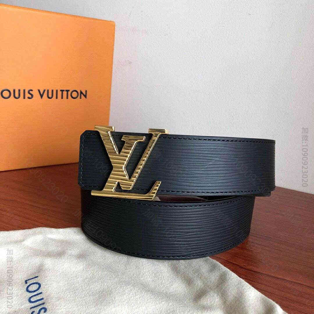 Louis Vuitton路易威登 LV Initiales. 40mm黑色水波纹腰带 原单LV腰带 M52822 