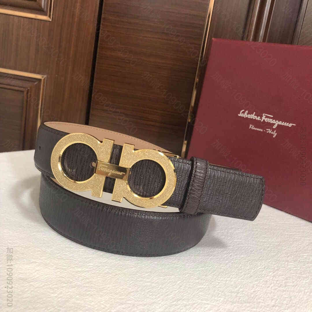 SalvatoreFerragamo菲拉格慕男士3.5cm精钢滚砂金属夹扣，...