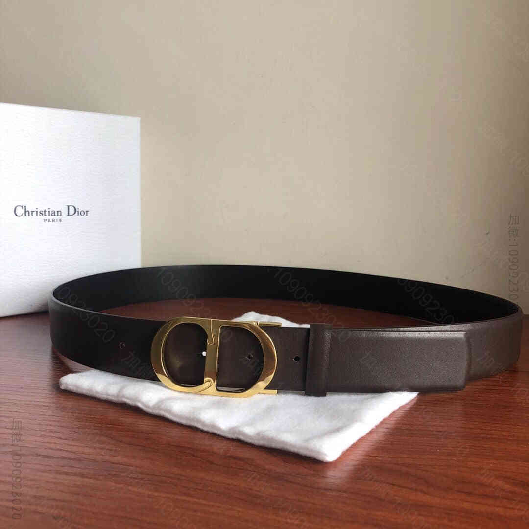 迪奥Dior(法国)专柜款<精钢>CD夹扣男款腰带宽度3.5cm