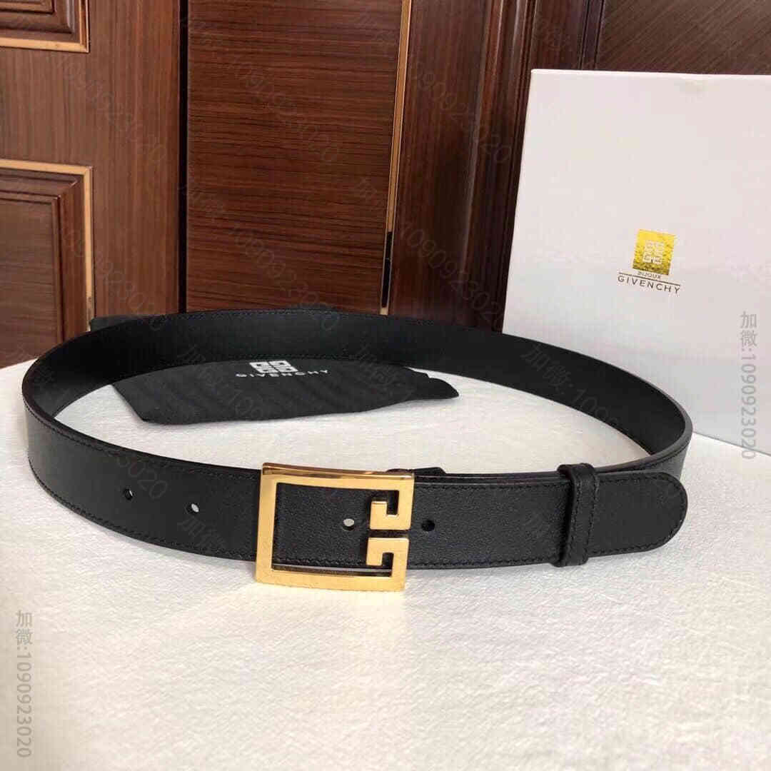 Givenchy纪梵希女士皮质双G腰带宽3cm