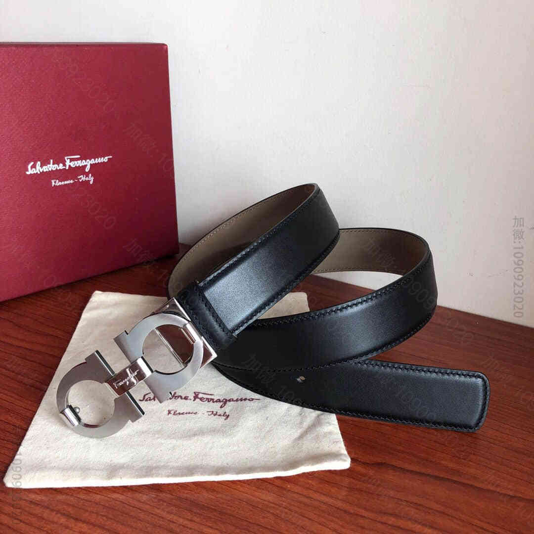 SalvatoreFerragamo菲拉格慕男士3.5精钢金属夹扣，进口双面...