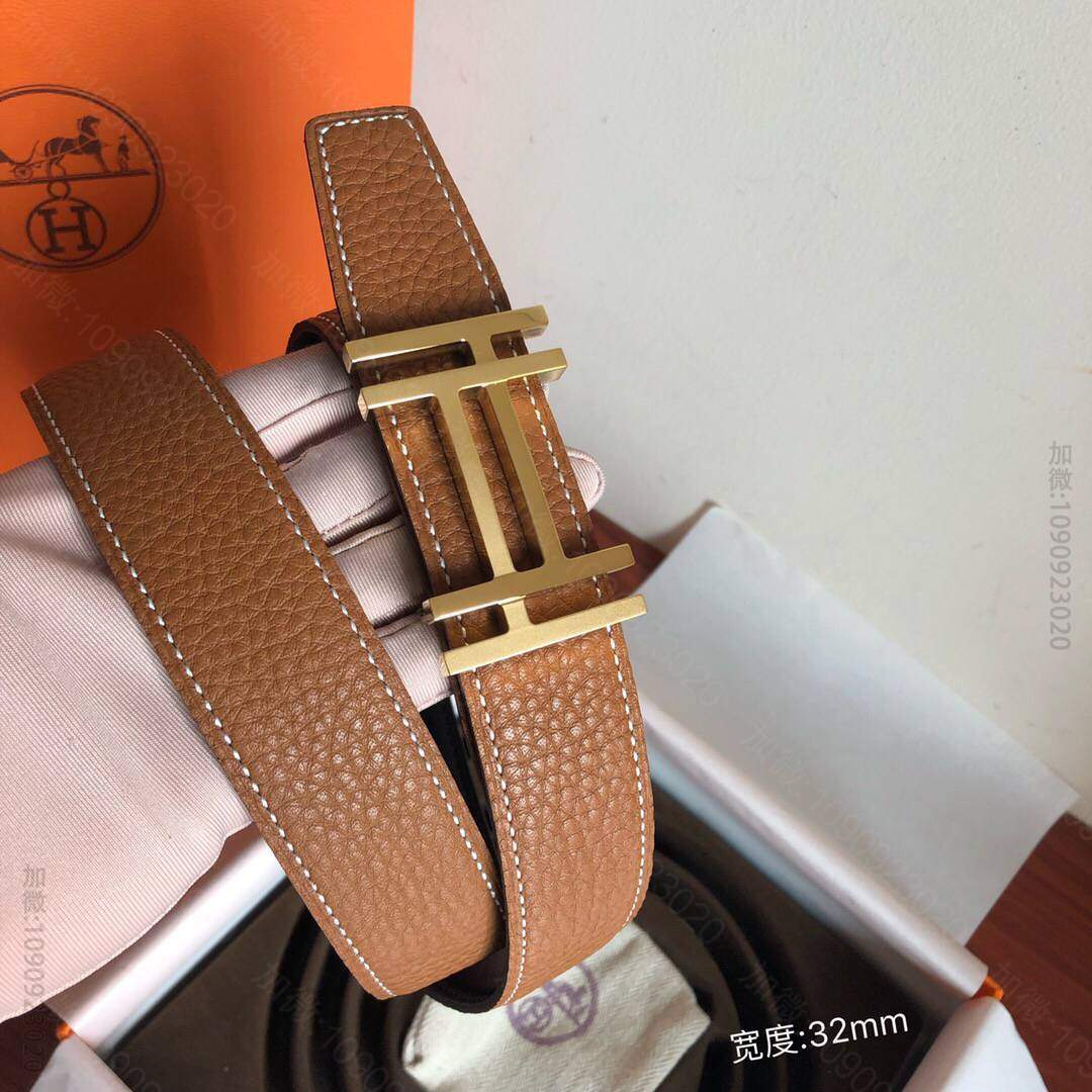 Hermes爱马仕 双工皮带扣&双面皮腰带32毫米