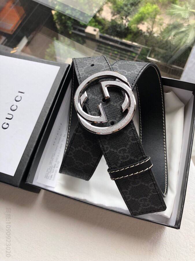 男士PVC配皮双G精钢滚砂金属扣38mm