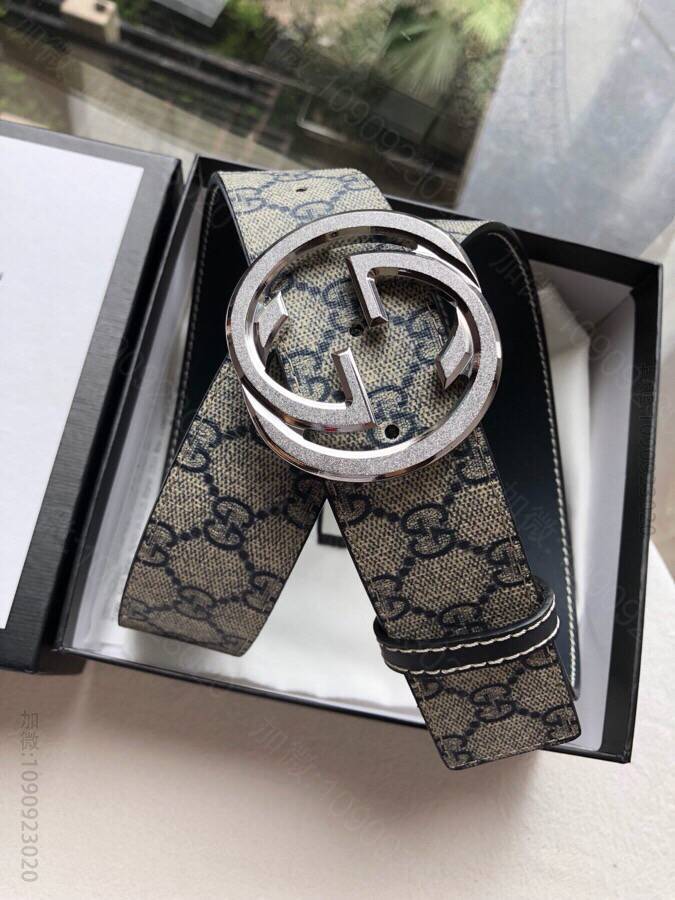 男士PVC配皮双G精钢滚砂金属扣38mm