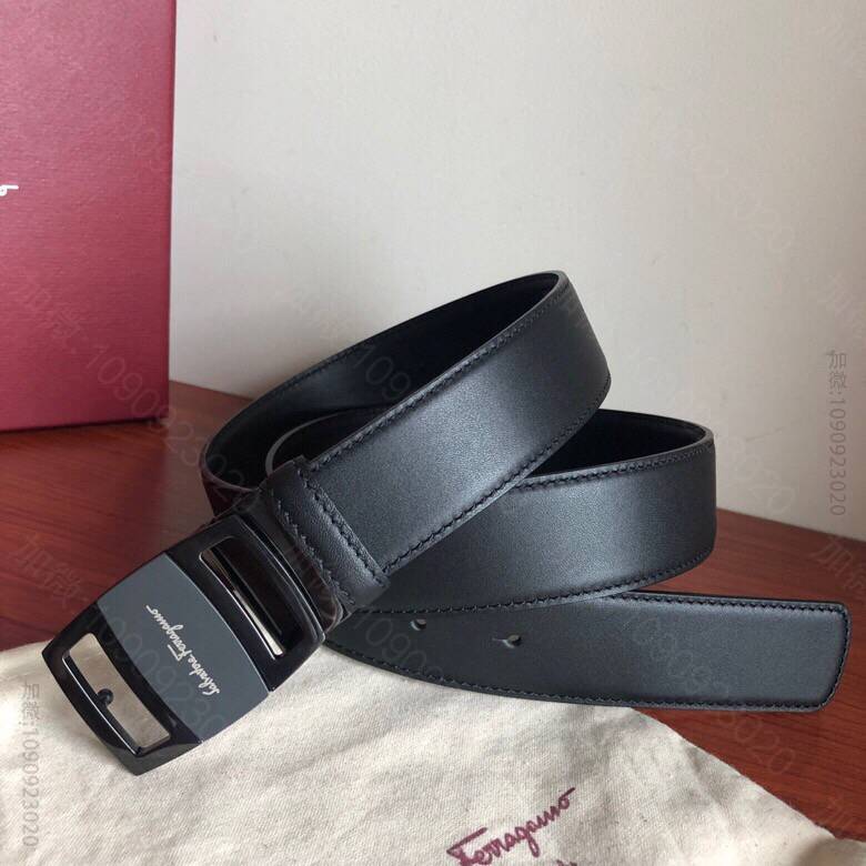 SalvatoreFerragamo菲拉格慕男士3.5cm精钢亚克力金属夹扣...
