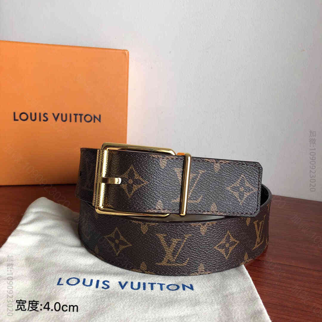 LV路易威登Damier Print 40mm Reversible 经典格...