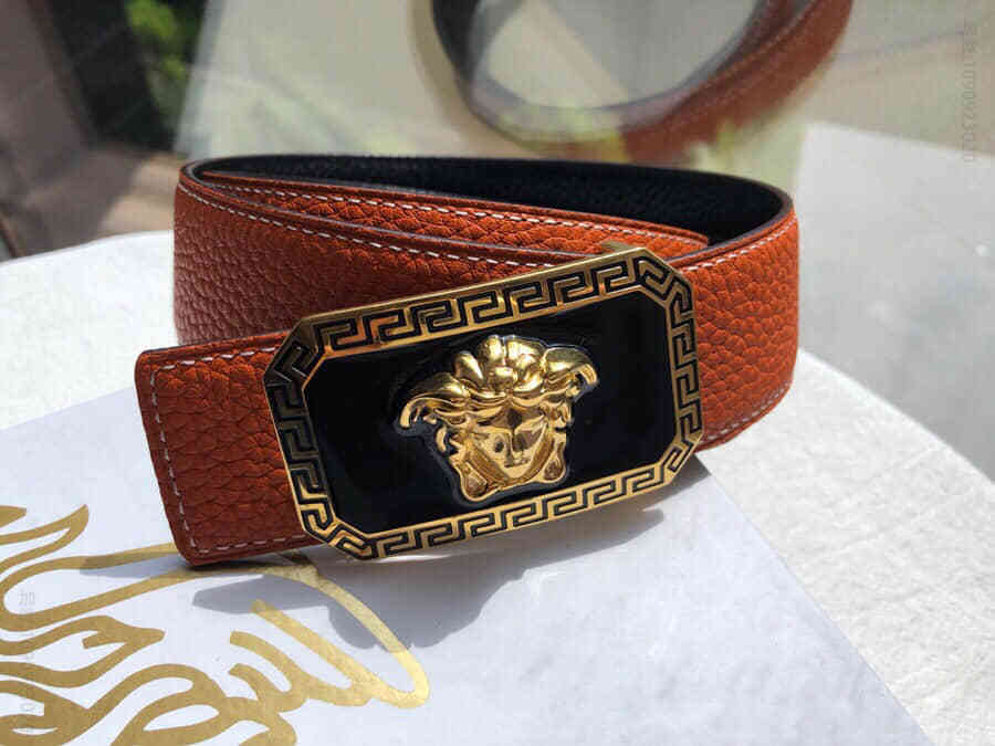 范思哲(Versace)双面荔枝原版皮宽度3.8cm腰带