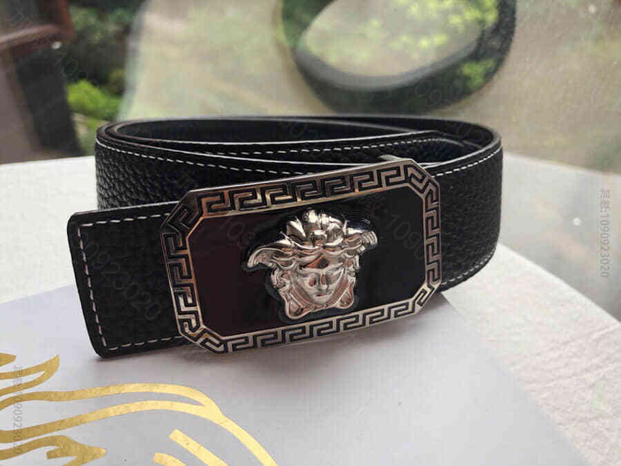 范思哲(Versace)双面荔枝原版皮宽度3.8cm腰带