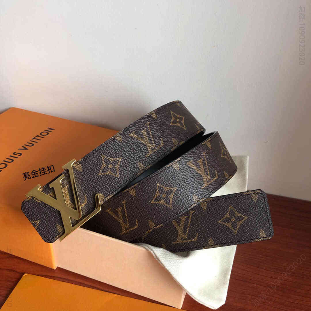LV/路易威登 Monogram双面版本，搭配银色/金色/枪色润饰的带扣Lv Initiales 40mm腰带