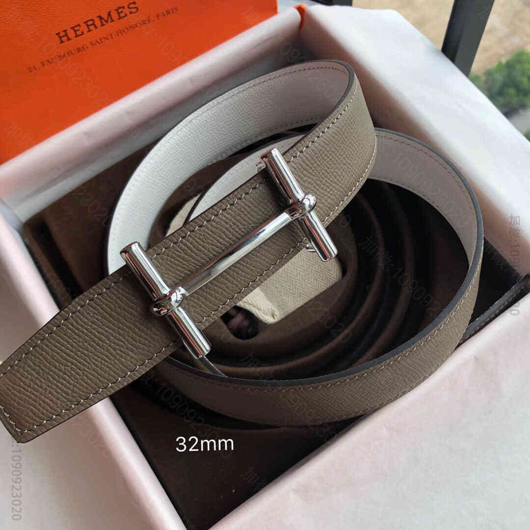 hermes新款H dAncre 皮带扣&双面皮腰带32毫米 爱马仕腰带 
