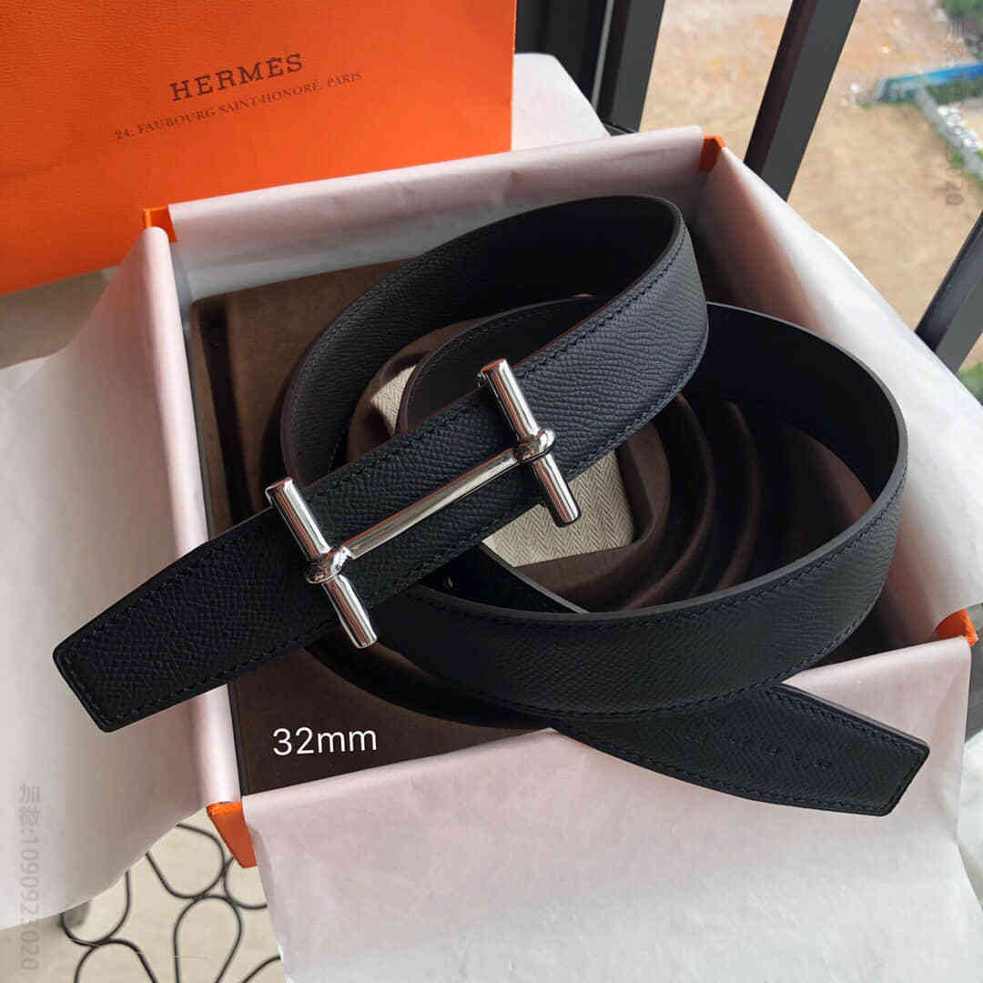 hermes新款H dAncre 皮带扣&双面皮腰带32毫米