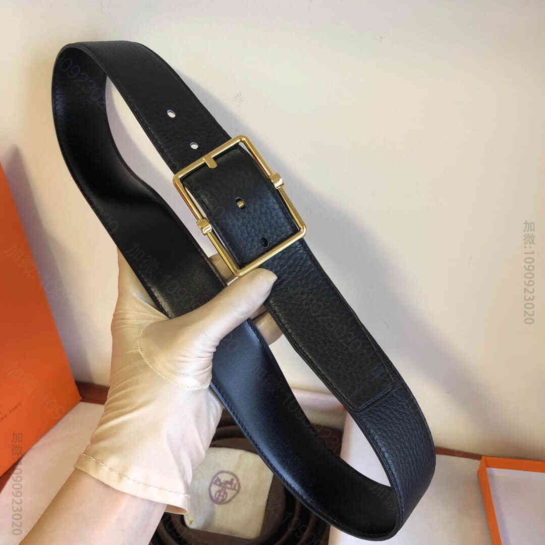 Hermes爱马仕 精品针式金属扣搭配进口牛皮38毫米Saddle双面外用腰...