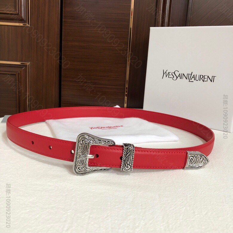 伊夫圣罗兰YSL 复古精工雕花金属扣2.0cm女款腰带